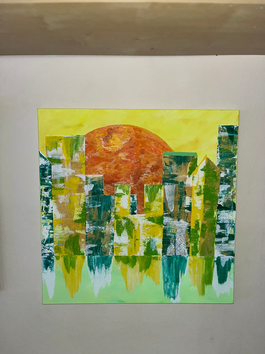 20x20 Abstract City Painting