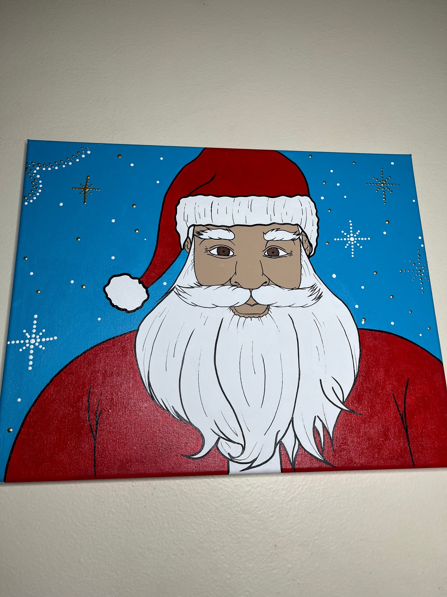 Santa Christmas Painting 20x16