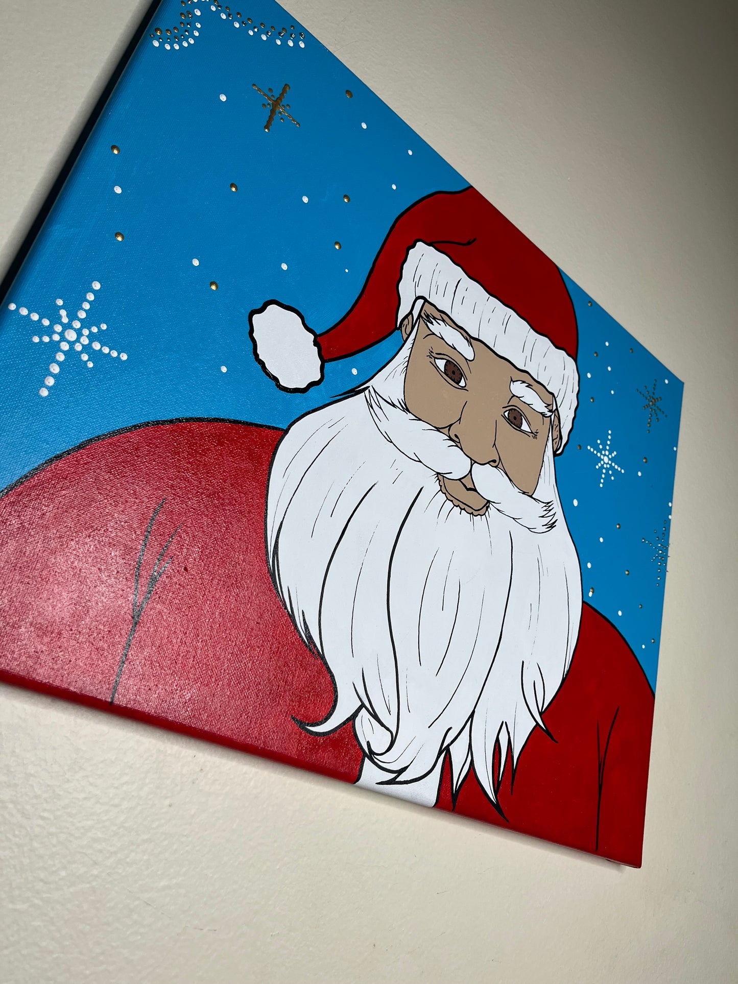 Santa Christmas Painting 20x16