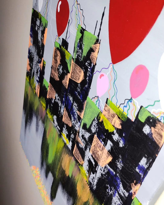 Abstract Cityscape 20x16