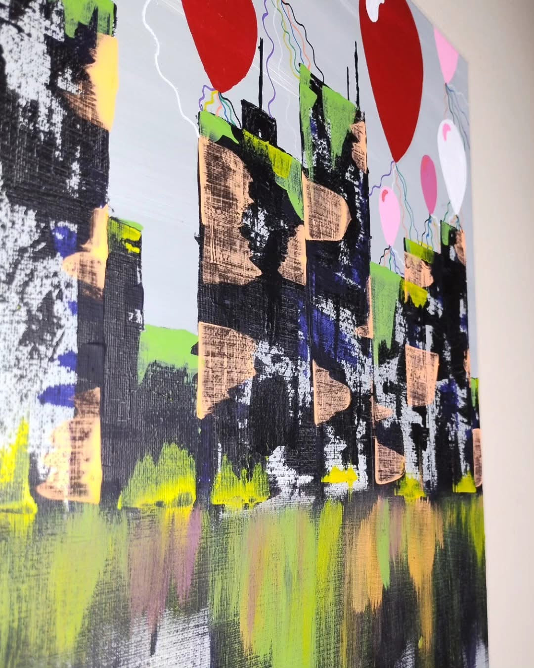 Abstract Cityscape 20x16