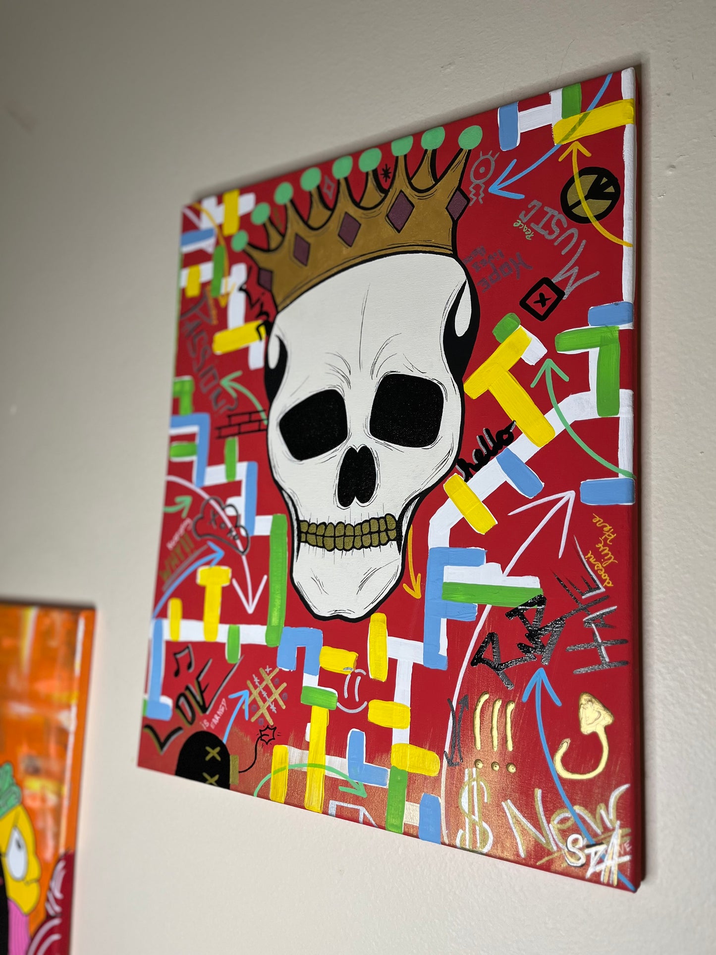 Skeleton King Painting 20x16