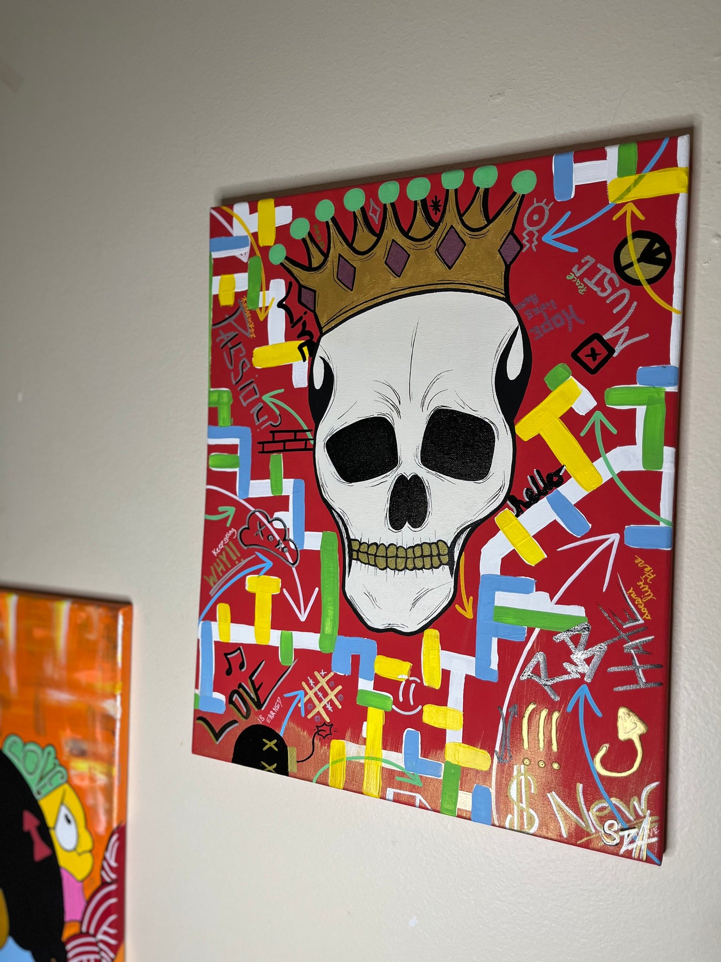 Skeleton King Painting 20x16