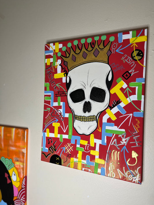 Skeleton King Painting 20x16