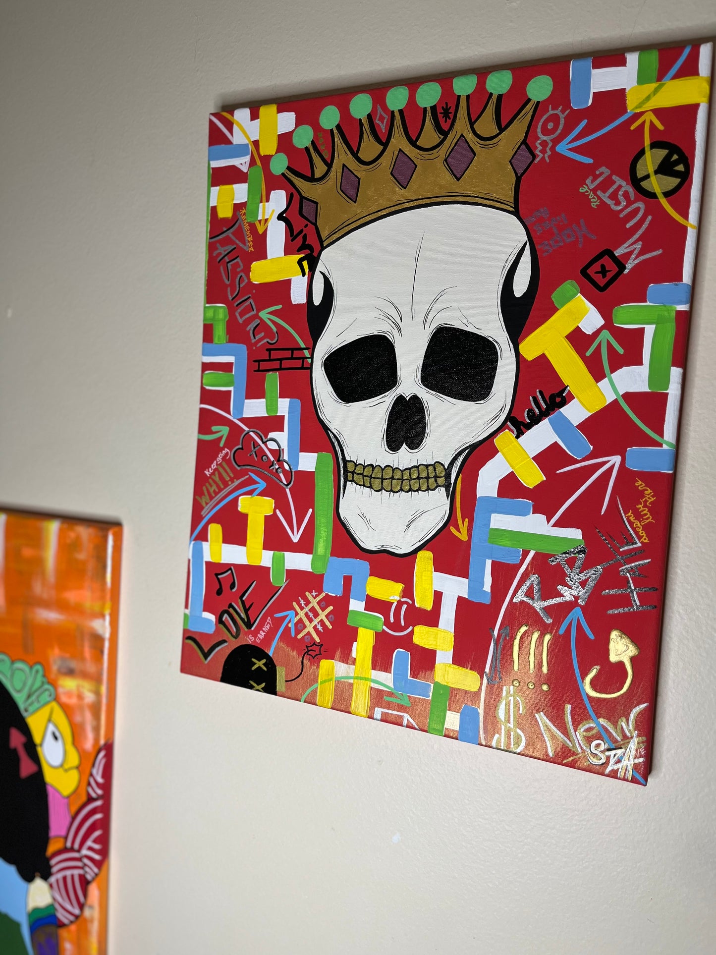 Skeleton King Painting 20x16