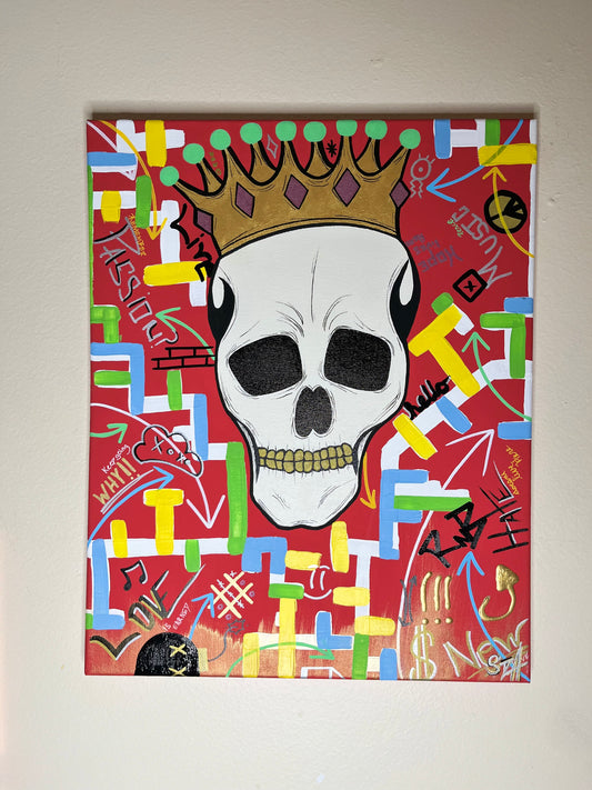Skeleton King Painting 20x16
