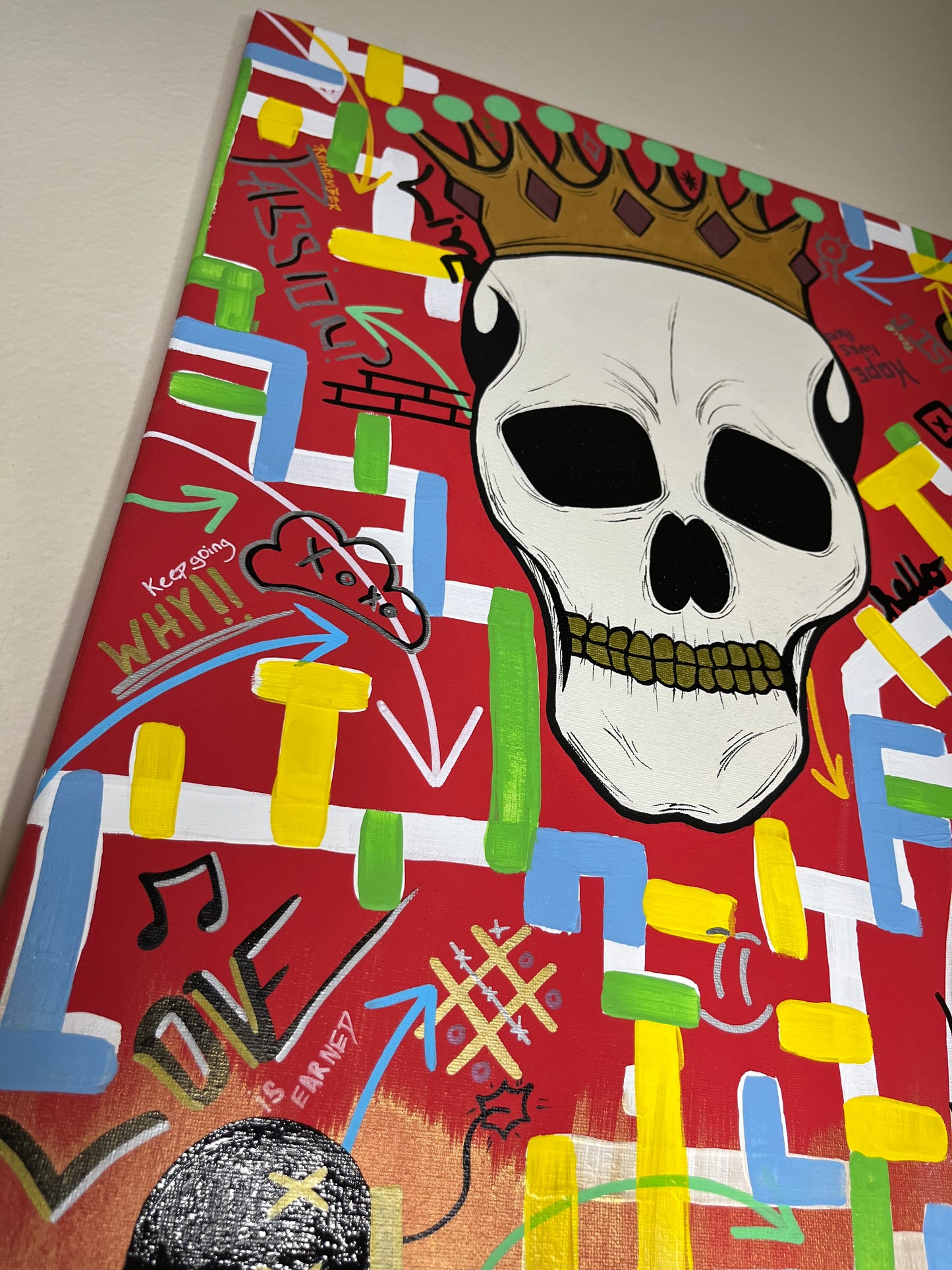 Skeleton King Painting 20x16