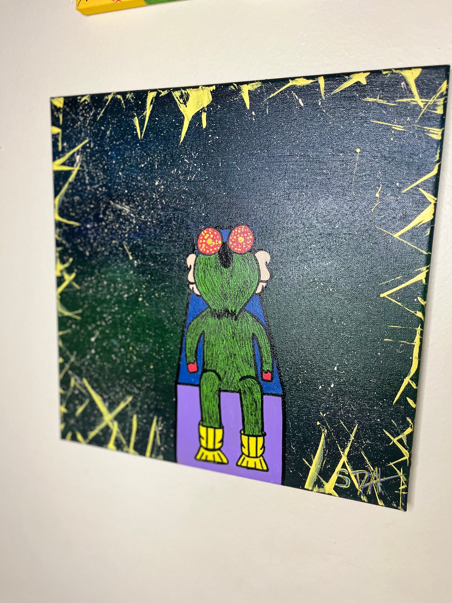 Outer-space Monster Painting 14x14