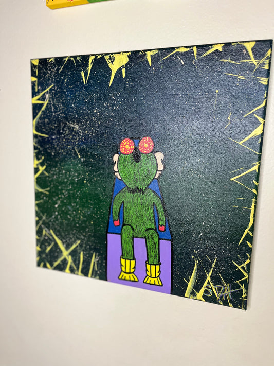 Outer-space Monster Painting 14x14