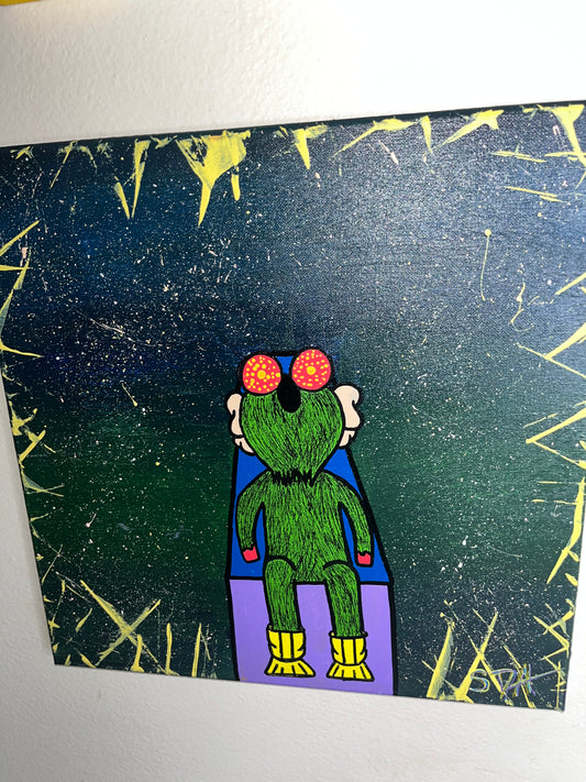 Outer-space Monster Painting 14x14
