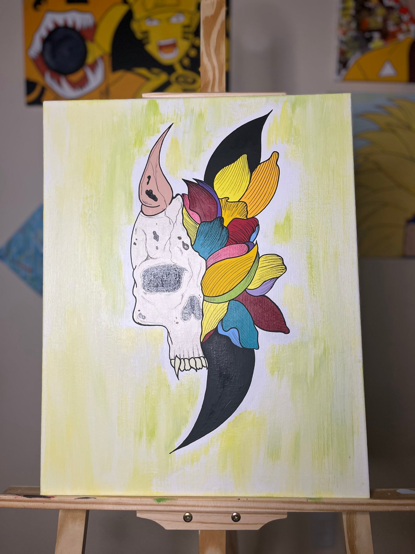 “Are these flowers?” 16x20 Acrylic Painting