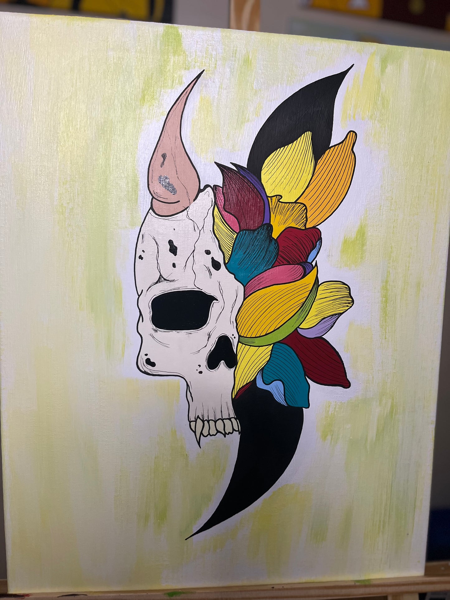 “Are these flowers?” 16x20 Acrylic Painting