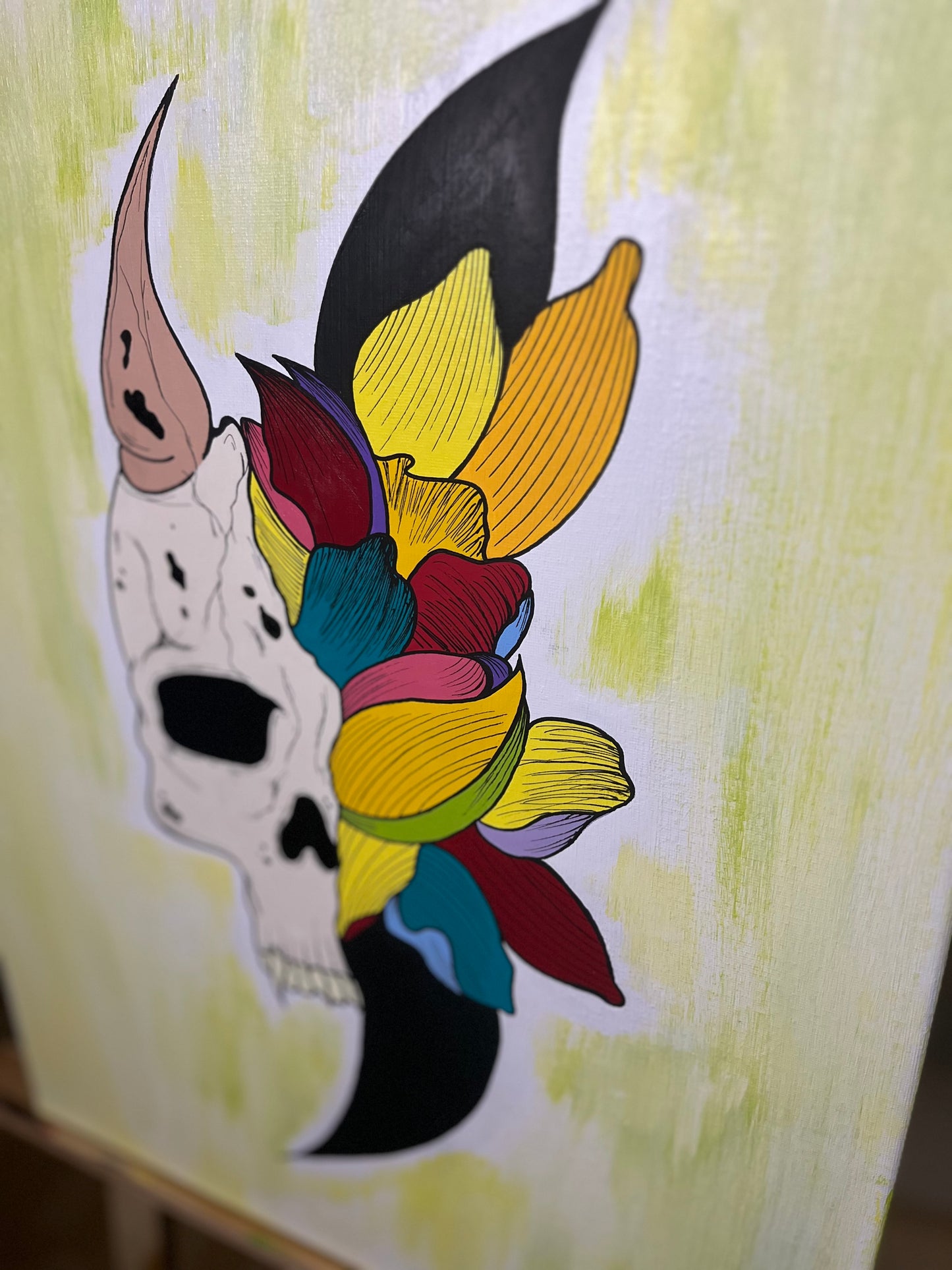 “Are these flowers?” 16x20 Acrylic Painting
