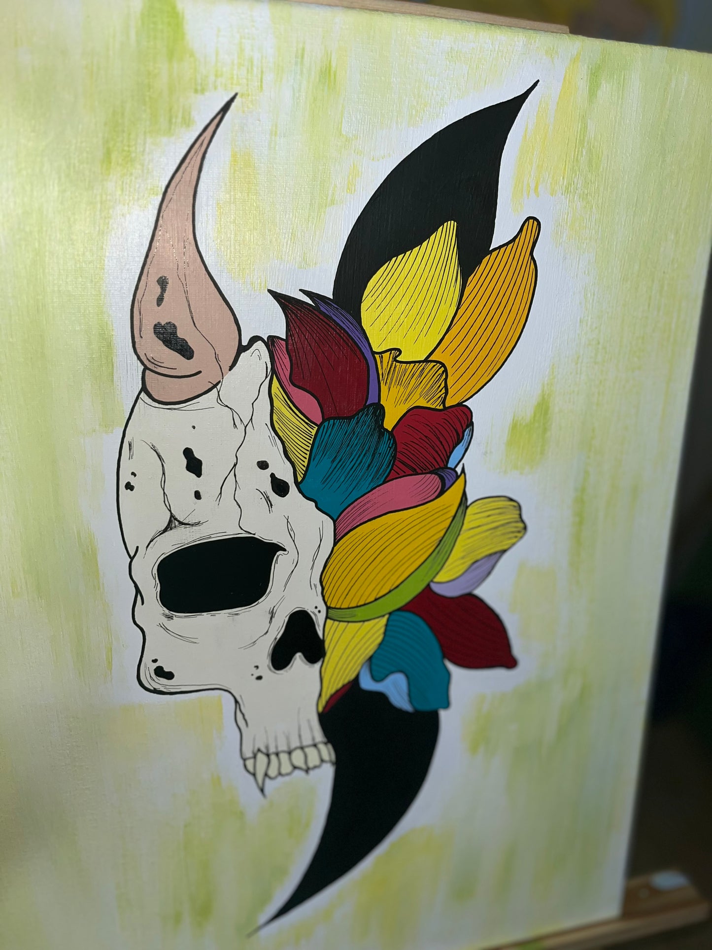 “Are these flowers?” 16x20 Acrylic Painting