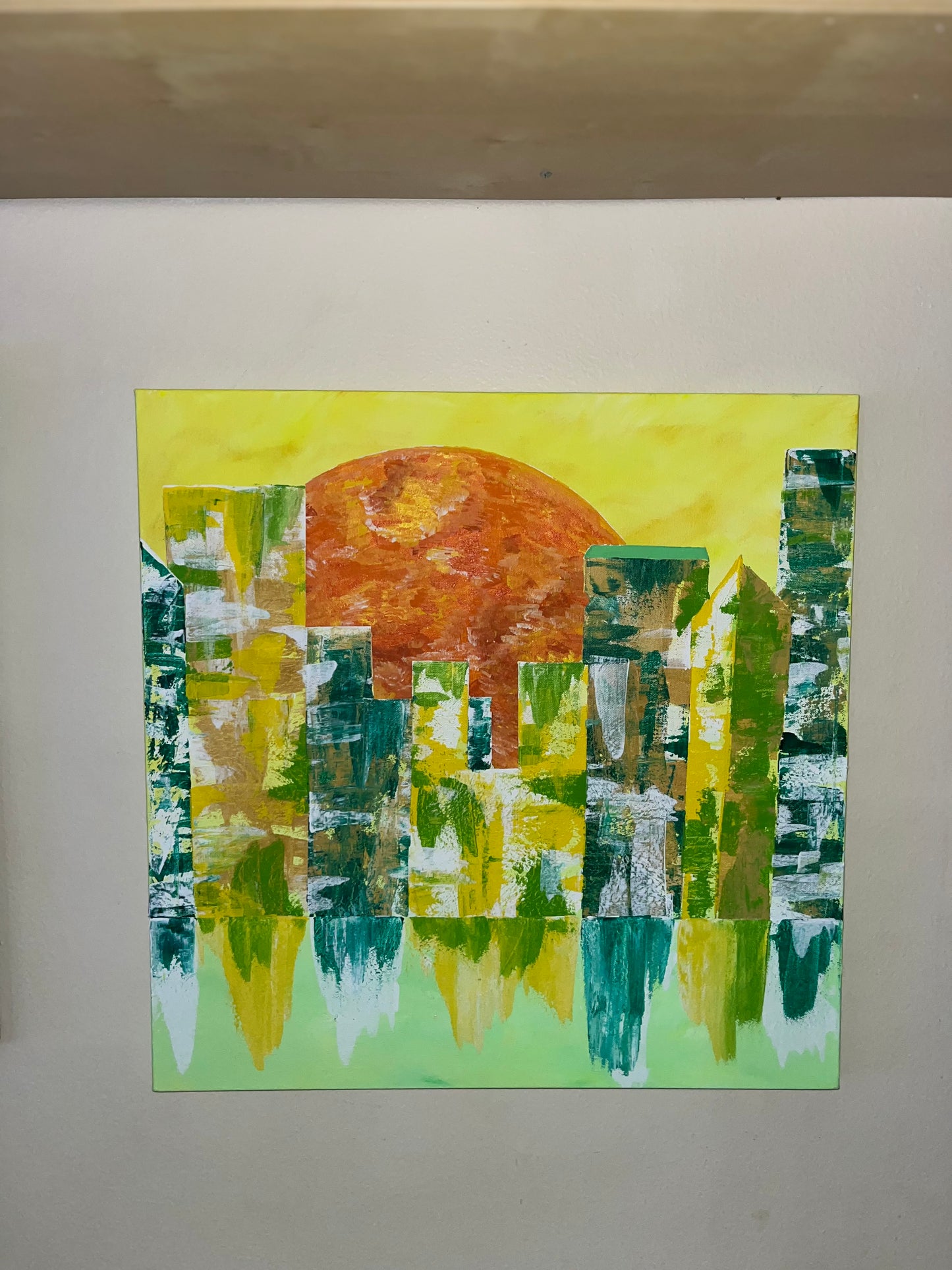 20x20 Abstract City Painting