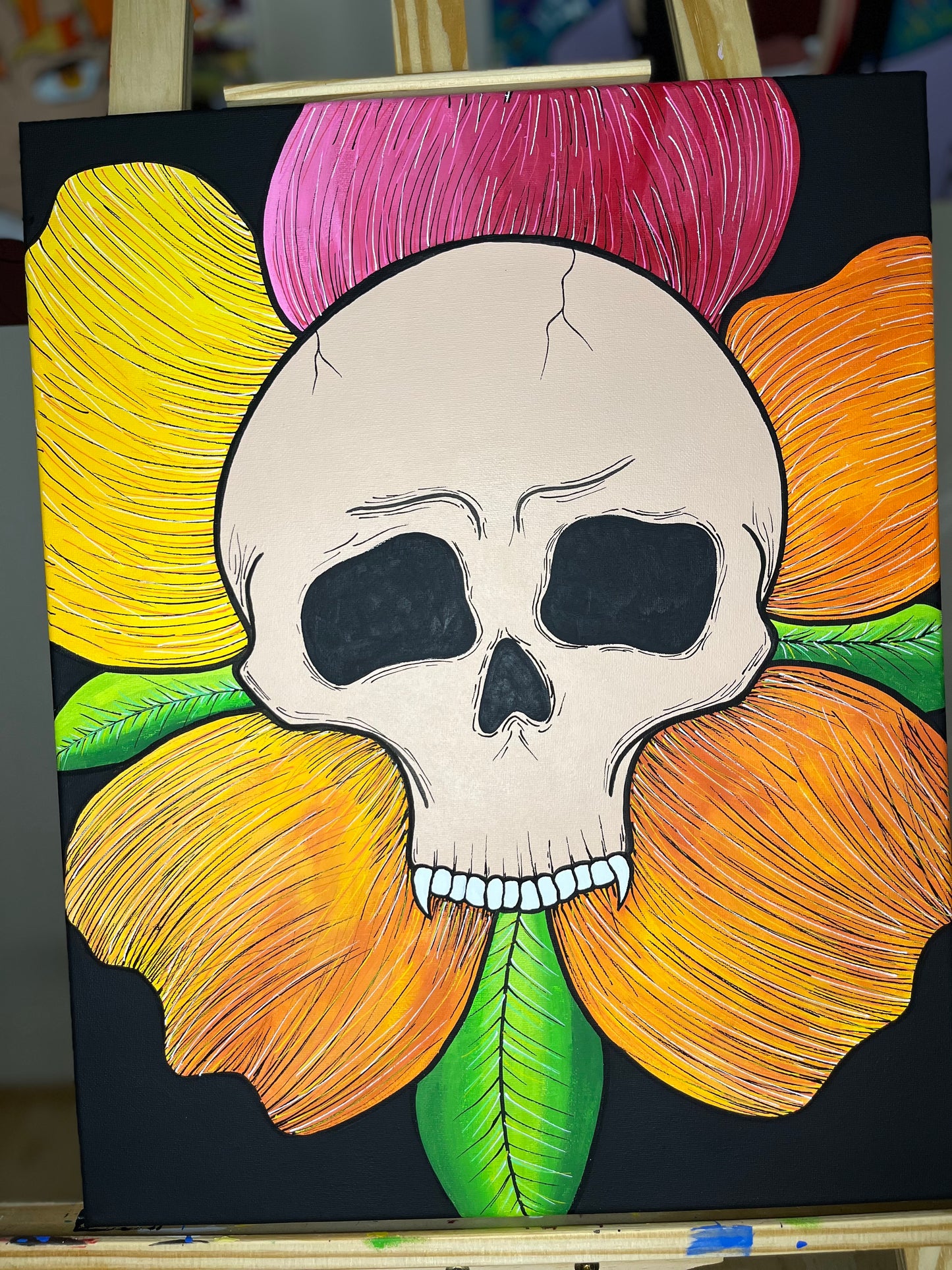 “Flowers Grow” 16x 20 Acrylic Painting