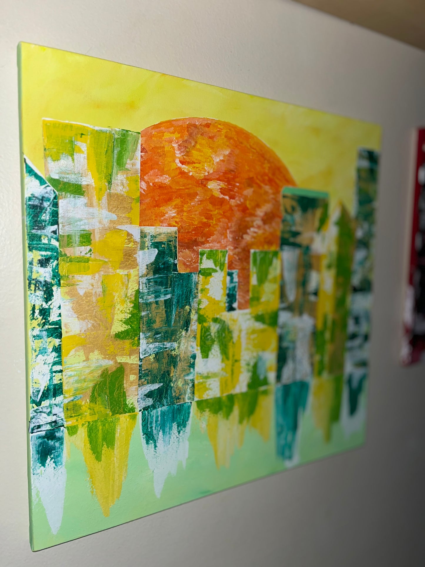 20x20 Abstract City Painting